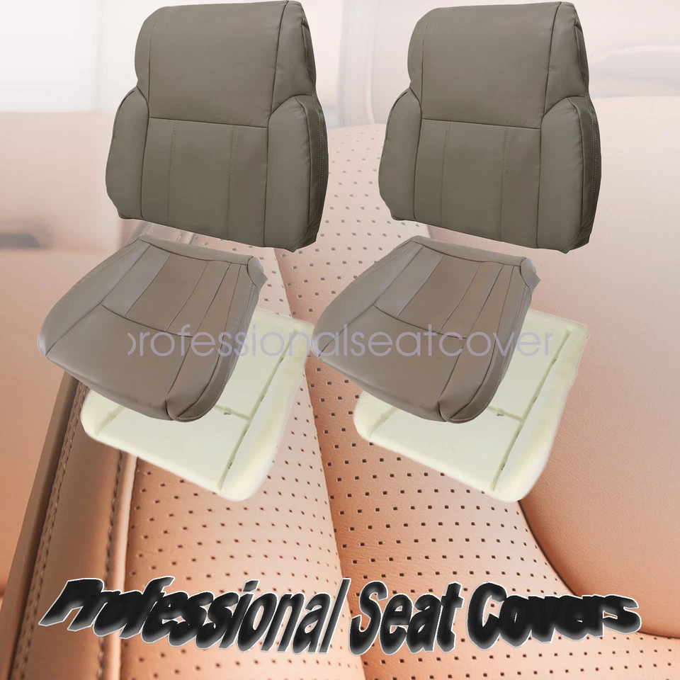 Funda de asiento de cuero para Toyota 4Runner 1996-2002 ambos lados roble tostado y cojín de espuma Foto 1 de 4