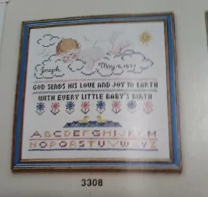“Baby Sampler” Cross Stitch Kit needlework / Artcraft Concepts # 3308 - Picture 1 of 5