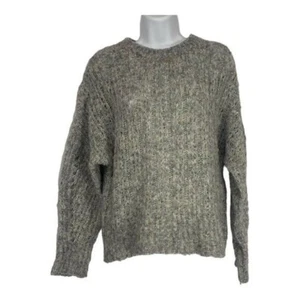 Topshop Womens Gray Chunky Knit Sweater UK 8 US 4 Wool Blend - Picture 1 of 8
