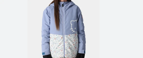 Jaqueta isolante 686 meninas Athena (S) Hello Kitty roxa impressões M2W704-HKPI - Imagem 1 de 1