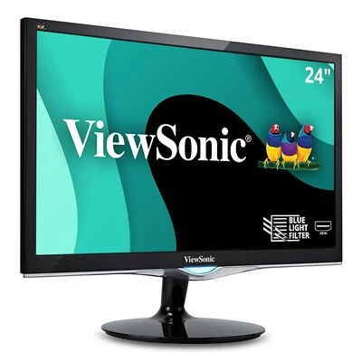 ViewSonic VX2452MH 24 Inch 2ms 60Hz 1080p Gaming Monitor with HDMI DVI and VGA - Image 1 of 4