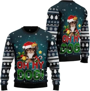 Chihuahua Ugly Sweatshirt, Holiday Vacation Sweater, Christmas Ugly Sweater - Picture 1 of 1