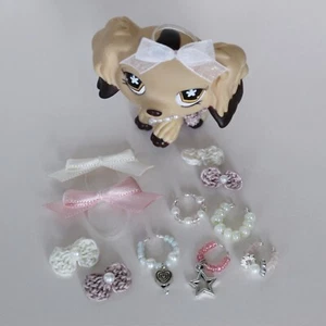 Littlest Pet Shop ‘Pearlescent’ Accessory Bundle, LPS Bows & Necklaces
