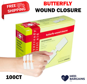 Ever Ready First Aid Sterile Butterfly Wound Closure Large - Box of 100