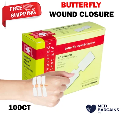Ever Ready First Aid Sterile Butterfly Wound Closure Large - Box of 100 - Image 1 of 4