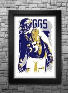 TERRELL SUGGS art print/poster BALTIMORE RAVENS FREE S&H! JERSEY - Picture 1 of 6