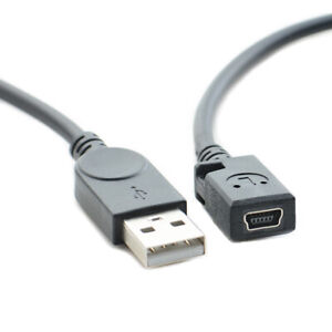 1 Ft USB 2.0 High Speed Type A Male to Mini B 5-pin Female Adapter Cable 30cm