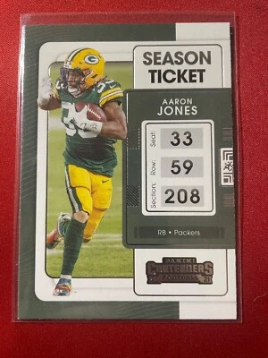 2021 Panini Contenders Football Green Bay Packers Base Aaron Jones #36 - Image 1 of 2