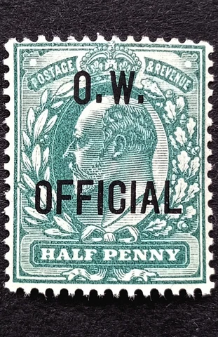 GB King Edward VII Stamp 1/2d O.W. Official SG.O36 MH Well Centred Good Perf.VF Cover