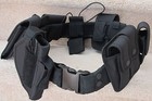Tactical Police Security Guard Duty Belt Utility Kit System w/Holster & Pouches