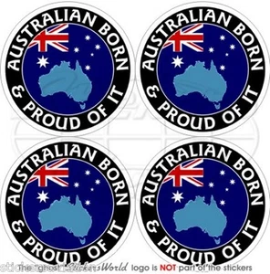AUSTRALIA Australiano Nato & Fiero Adesivi in Vinile 50mm (2") Stickers, x4 - Picture 1 of 1