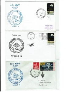 Apollo 14 Space 2/9/1971 Splashdown 6 Covers Atlantic Recovery Force Norfolk VA - Picture 1 of 2