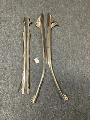 Datsun 280Zx 1980 ventana trasera 1/4 cristal molduras acero inoxidable 2+2 241015-11 Foto 1 de 4