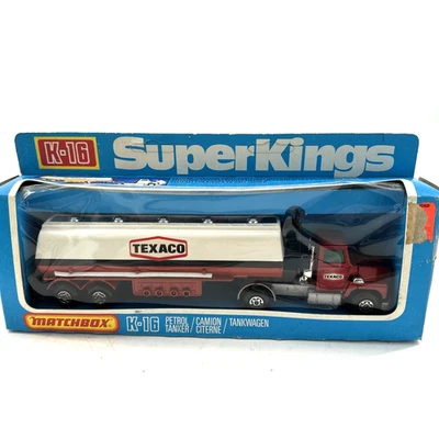 Camión cisterna Matchbox Super Kings 1973 diecast K16 Ford LTS Texaco vintage Foto 1 de 4
