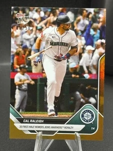 Cal Raleigh 35 HRs 2025 MLB Topps NOW Card 384 Gold Foil Parallel /50 - Picture 1 of 4