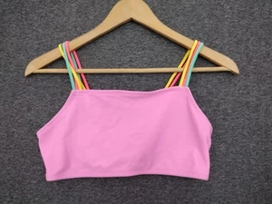 More Than Magic Girls Bikini Swim Top Multi Strap Pink Size XL 14-16 - Picture 1 of 9