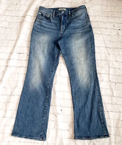 Madewell Mid-Rise Kick Out Jeans Women's Size 29 (Fits 30X28) Blue Denim - Picture 1 of 7
