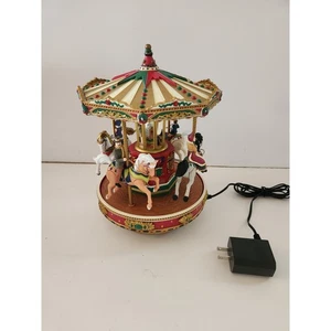 Giostra animata musicale vintage Mr. Christmas Holiday Goround testata funzionante 1996 - Foto 1 di 6
