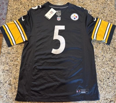 Camiseta Nike Pittsburgh Steelers NFL On Field #5 Jalen Ramsey Negra Para Hombre L LEER Foto 1 de 4