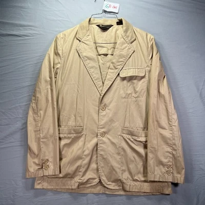 Chaqueta True Vintage Solo Miembros Para Hombre Grande Beige Botón Ligera Delgada Años 70 Foto 1 de 4