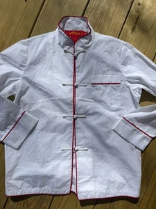 Shanghai Tang Girls Boys Unisex White Red Top Jacket Size A10 NEW - Picture 1 of 7