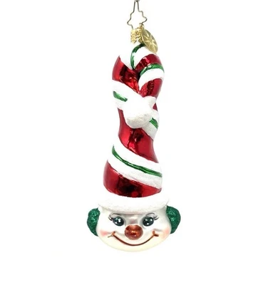 RARE htf CHRISTOPHER RADKO Frosty Snowman Peppermint Twist Hat Ornament 5”  - Image 1 of 4