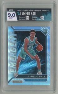 LaMelo Ball 2020-21 Panini Prizm Emergent Silver Prizm RC Rookie #23 - HGA 9.0 - Picture 1 of 2