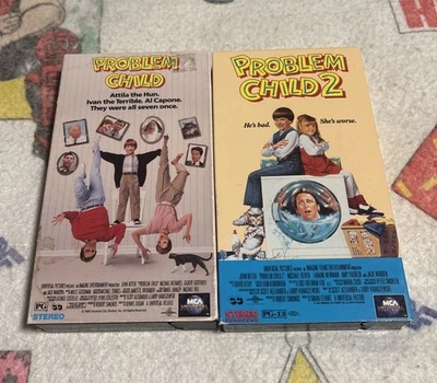 PROBLEM CHILD 1 & 2 VHS John Ritter MCA Universal PRE-OWNED  - Image 1 of 4