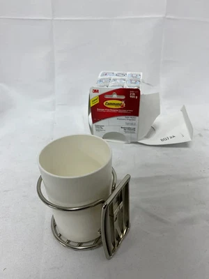 Command Bath Accessory Organizer Satin Nickel Organiser Water Resistant New - Image 1 of 4