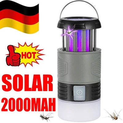 Solar Mückenlampe Fliegenfalle Insektenvernichter Insektenlampe Mückenvernichter - Bild 1 von 4