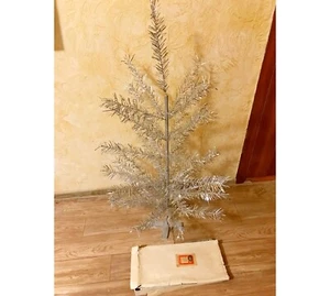 Soviet wood metal Christmas tree in box - USSR Vintage - Picture 1 of 8