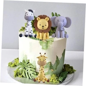 Safari Animal Cake Toppers Jungle Wild Cake Decorations with Lion Style 1 - Picture 1 of 7