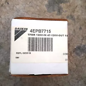 Daikin McQuay 4EPB7715 TRANSFORMER 120V-IN 47-120V-OUT 1/8HP FREE SHIPPING - Picture 1 of 3