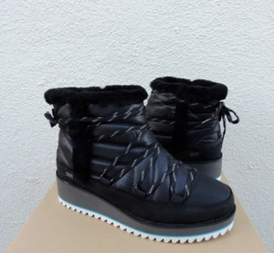 UGG CAYDEN BLACK WATERPROOF SUEDE/ NYLON WINTER BOOTS, WOMEN US 7/ EUR 38 ~NIB - Picture 1 of 7