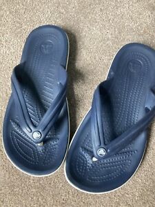 Crocs classic flip-flops. Blue. Size 5. Worn once.