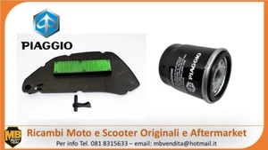 FILTRO ARIA PIAGGIO MEDLEY 125 2016 2017 2018 2019 + FILTRO OLIO ORIGINALE - Imagen 1 de 1