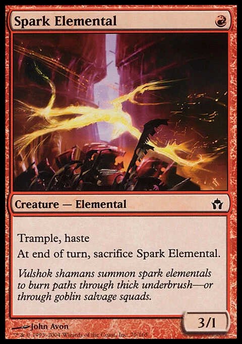 MTG Magic the Gathering Spark Elemental (79/165) Fifth Dawn LP - Image 1 of 1