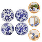 Boules flottantes en céramique bleue et blanche pour décoration de vase/bol