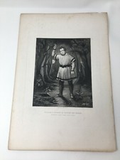 William E Burton as Bottom the Weaver Midsummer 1880's Gravure Gebbie & Co Print