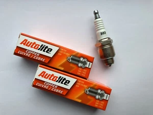Indian 741 Motorcycle. V Twin Sidevalve. SPARK PLUGS Autolite 303 (x2) NEW - Picture 1 of 1
