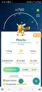 Pokémon Go-  Shiny Pikachu Mimikyu Costume (Rare) - T r a d e Go - Picture 1 of 1
