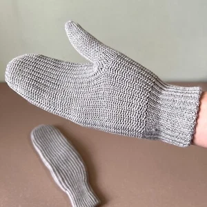 Guantes de invierno soviéticos vintage para niños tejidos poli-lana años 80 tono gris - Imagen 1 de 4