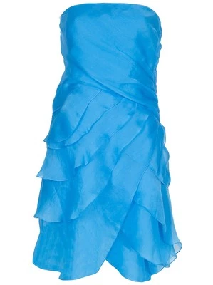 Vestido Ralph Lauren Etiqueta Negra Azul Bandeau Volantes Talla 2 Foto 1 de 4