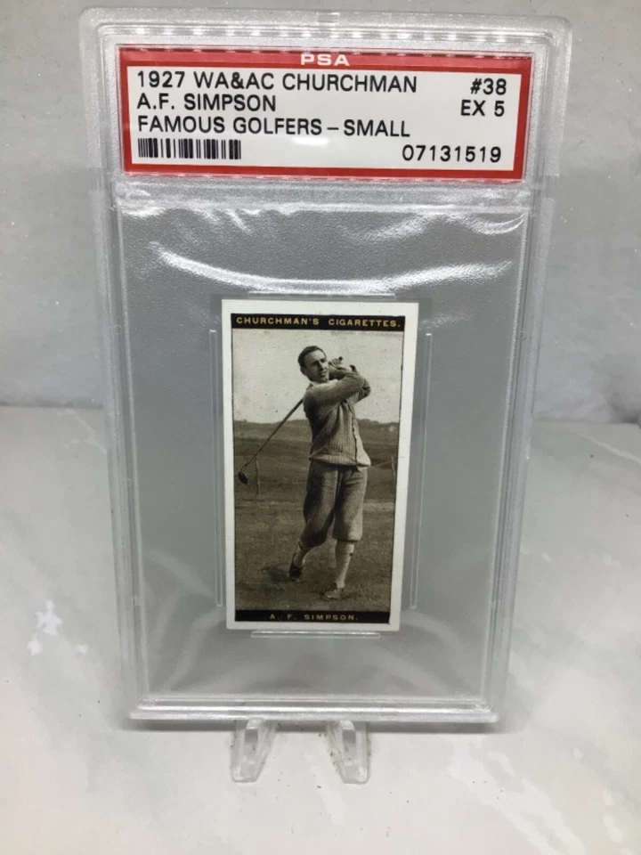 1927 Churchman Famous Golfers Small #38 Alexander Simpson PSA 5 - Image 1 of 2