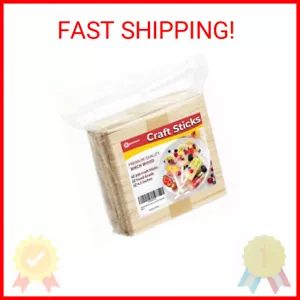200 Pcs Natural Wooden Food Grade Craft Sticks - Ice Cream Stick - Popsicle - 4. - Picture 1 of 2