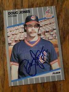 Doug Jones ~ Cleveland Indians ~ 89 Fleer ~ Signed Autographed Card MLB