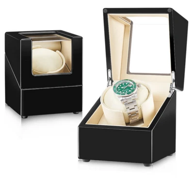 1x Bidirectional Watches Winders Wood Display Box Mens Watch Multi Rotation Box  - Image 1 of 4