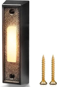 Botón Timbre Betus Iluminado LED - Botones de Puerta Rectangulares Montados en la Pared - Imagen 1 de 6