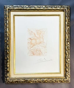 Salvador Dali c.1968 Pegasus Hand Signed Original Etching Artist Mythology Horse - Picture 1 of 14