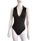 House of Harlow 1960 Black All Day Contour Thong Black Bodysuit Size Small New
